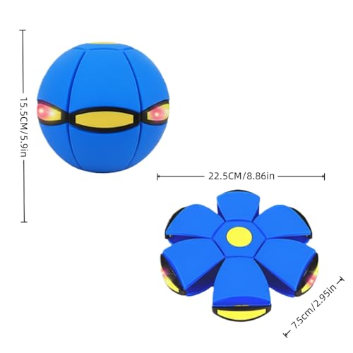 Magic Ball, Magic Metaball, Children Bouncing Ball, Parent-Child Interaction, Dual Form Freely Switchable, with 6 Light for Kid - color: F