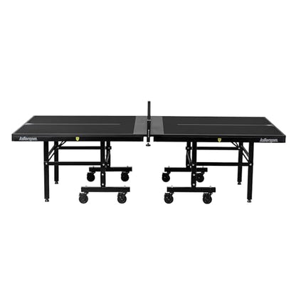 Killerspin MyT 415X Mega, Ping Pong Table, Foldable Table for Table Tennis, Portable Ping Pong Table Set with Built-in Paddle and Ball Storage, 18 mm MDF Board Pingpongball Table - color: Jet Black