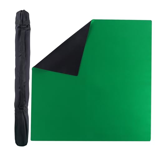 GSE Games & Sports Expert 32 x 32 Inches Rubber Anti-Slip Playmat, Mahjong, Dominoes, Poker Cards and Board Games Tabletop Cover Mat with Carrying Bag (Green) - color: Green, size: 1-Pack
