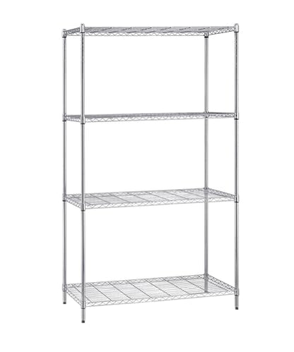 Quantum Storage Systems WR63-2130C Starter Kit Wire Shelves Chrome 4 Shelves 63" H x 30" W x 21" D - size: 63H x 30W x 21D