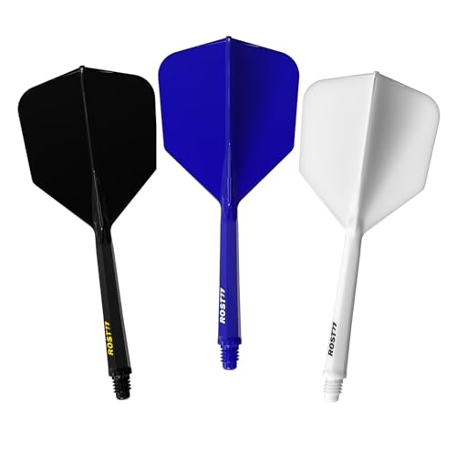 CUESOUL ROST 77 Integrated Dart Shaft and Flight Big Wing Shape,Set of 3 - color: Mixed Color, size: L-33mm