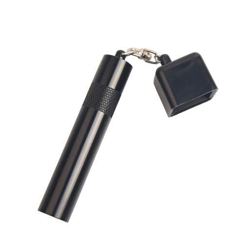 LAKE OF FIRE 3-in-1 Snooker/Pool Cue Tip Shaper with Repair Tool, Cue Tip Storage, and Billiard Chalk Holder - color: Black