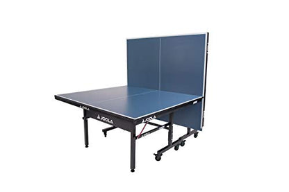 JOOLA Inside Professional MDF Indoor Ping Pong Table with Quick Clamp Table Tennis Net and Post Set - 10 Minute Easy Assembly - Tournament Quality - Foldable with Single Player Playback Mode - color: 18mm Blue