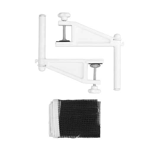Table Tennis Net and Post Set, Portable Folding Adjustable Table Tennis Mesh Net with Screw On Clamp for Indoor Outdoor Home Club