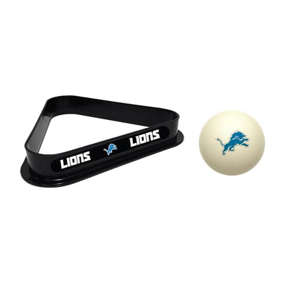 Imperial NFL Cue Ball & Rack Set - color: Detroit Lions, White