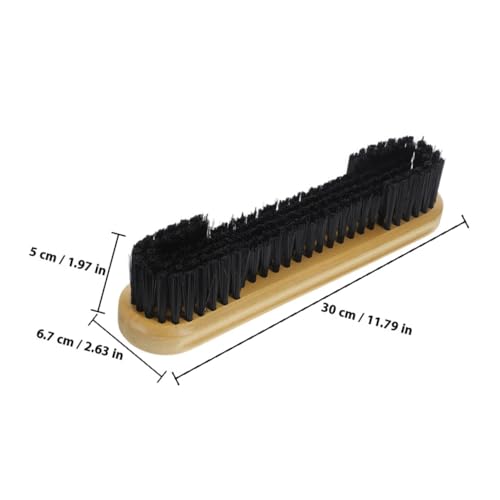 Pool Table Brush and Billiards Rail Cleaning Brush with Wooden Handle, 12-inch Narrow Crevice Cleaner for Felt Surface, Window Groove, and Gap Cleaning Tools for Pool Table