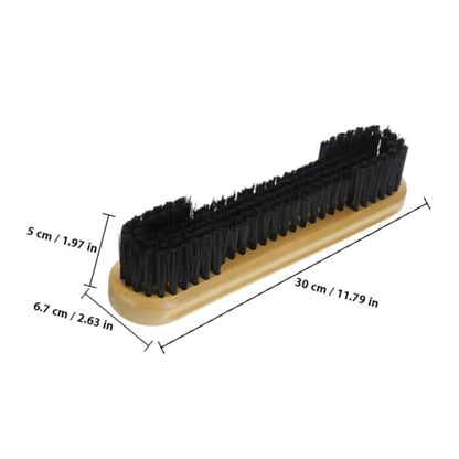 Pool Table Brush and Billiards Rail Cleaning Brush with Wooden Handle, 12-inch Narrow Crevice Cleaner for Felt Surface, Window Groove, and Gap Cleaning Tools for Pool Table