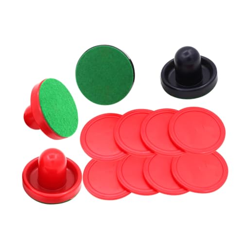 1set Air Hockey Pucks Ergonomic Paddles and Hockey Discs Indoor Game Accessory for Family Fun and Entertainment Includes and Paddles
