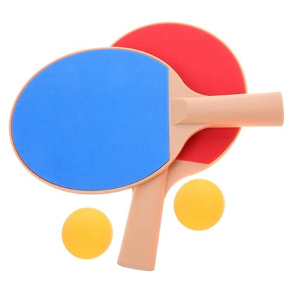 BESPORTBLE Plastic Elasticity Table Tennis Set with Paddles and Yellow Pong Balls Outdoor Professional Racket Kit for Accurate Shots and Control Lightweight Table Tennis Equipment for Sport