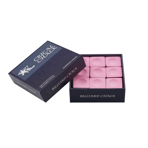 CRICAL Portable Magnetic Pool Chalk Holder Square Chalk Cube Holder Billiard Cue Accessory Gift Idea - color: CL-Chalk Pink