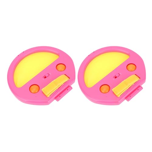 Toss and Catch Ball Set, Hand Exercise Ball Throwing Set, Double Player Outdoor Game with Soft Balls, Ideal for Beach Picnic Party (Pink) - color: Pink
