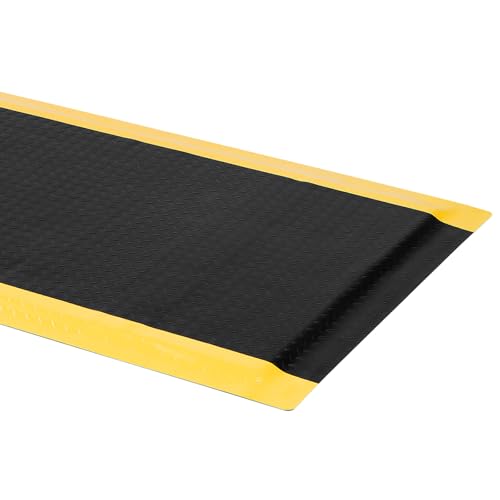 3 x 7 FT Anti Fatigue Mats Industrial 15/16 Inch Thick Soft Sponge Ergonomic Mat Durable Heavy Duty Diamond Plate Work Mat for Standing Non Slip Industrial Grade Floor Mat for Leg & Back Pain - size: 84"L x 36.2"W x 0.9"Th