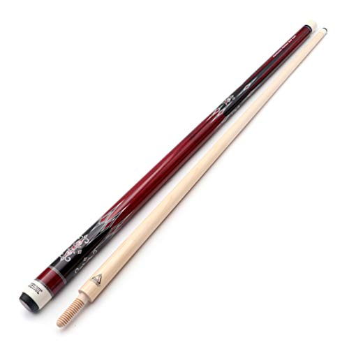 CUESOUL 3 Cushion Carom Billiard Cue Red 56inch Weight 18oz,Wooden Joint System - color: K-Gentle
