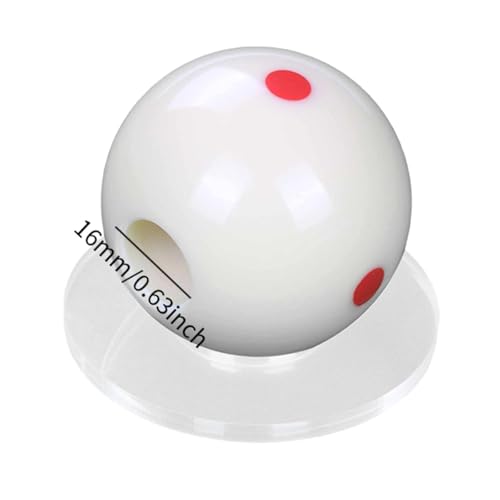 kowaku Snooker Training Ball Que Ball Sturdy with Dots, Hole Multifunctional Billiards Training Aid Billiard Stroke Exerciser