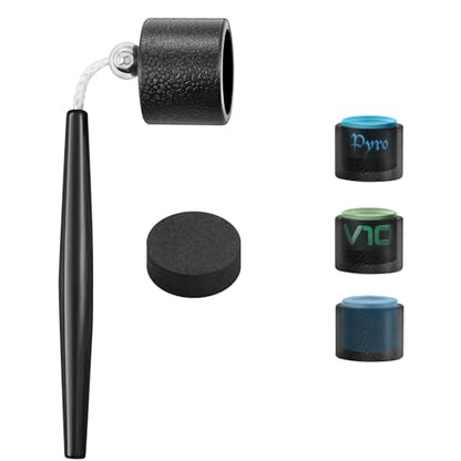TAOM Chalk Holder, Pool Chalk Holder, Pool Cue Chalk Holder, Billiards Accessories and Equipment for TAOM V10 Chalk, TAOM Pyro and Generic Cue Chalk as Pocket TAOM Round Chalk Holder