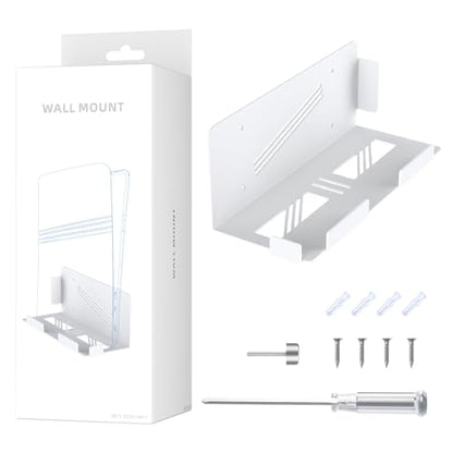 Multifunctional Space Efficient Wall Mount Shelf Bracket Stand Suitable for Consoles Includes Accessory Storage Multifunctional Storage