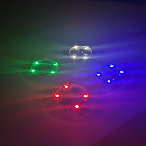 Impact Resistant Night Disc Golf Lights AceStarLight LED 4 Pack Red White Blue Green