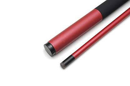 58" Two-Piece Graphite Fiberglass Composite Billiard Pool Cue Stick - color: Red - Matte