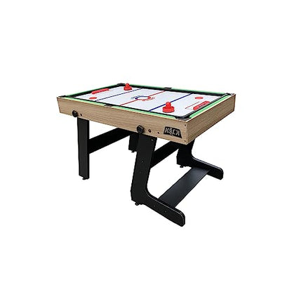 KICK Quatro 55" 4-in-1 Foldable Multi Game Table – Foosball, Billiards/Pool, Push Hockey & Ping Pong - color: Brown