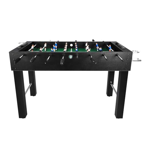Large Foosball Table 47Inch Full Size Soccer Game Table for Adults Multifunction Heavy Duty Soccer Gaming Desk Football Arcade for Friends and Family Playing