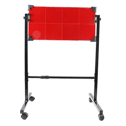 Table Tennis Rebound Board Rebounder with 8 Rubbers, Improved 2nd Generation Pingpong Return Board Self Training Equipment, Strong Steel Frame & Wheels (Stand Model) - style: 66 x 33cm - Stand Model