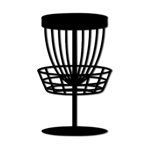 Disc Golf Basket Metal Wall Art Decor Outdoor Decor Metal Signs Minimalist Aesthetic Trendy Wall Decor Stunning Statement Piece for Home Decor Office Living Room Wall Art (Black,32inch) - size: 32inch