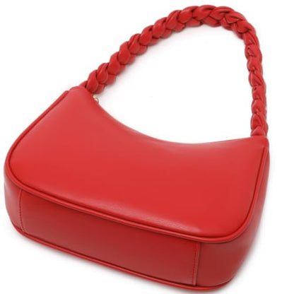CYHTWSDJ Shoulder Bags for Women, Cute Hobo Tote Handbag Mini Clutch Purse with Zipper Closure - color: Braid Red