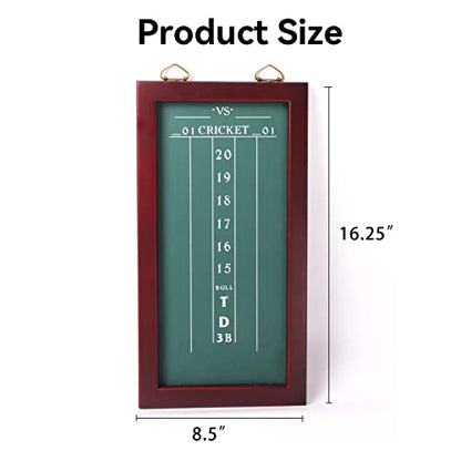 GSE Games & Sports Expert Chalk Dart Scoreboard for Dart Board Cricket & 01 Dart Games with Chalks and Chalk Wipe (Standard/Large) - style: Standard