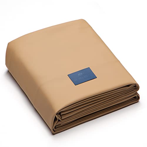Heavy Duty Leatherette Billiard Pool Table Cover, Waterproof & Tearproof Cover for Pool Table 7/8/9FT (Wheat Brown, 8FT-(100"LX 56"WX 8“H)) - color: Wheat Brown, size: 8FT-(100"LX 56"WX 8“H)
