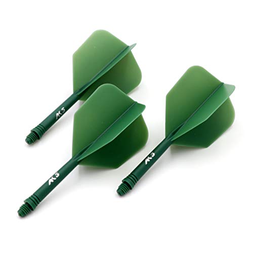 CUESOUL ROST Integrated Dart Shaft and Dart Flight Standard/Slim/Diamond/Big Wing/Tear/Diamond - color: 28mm-Big Wing Shape-Green