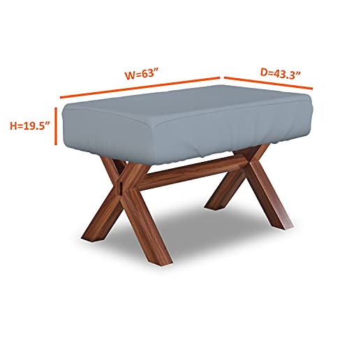 Foosball Table Cover 18 Oz Waterproof - 100% Weather Resistant Outdoor Game Table Cover with Elastic at 4 Sides (63"W x43"D x 19.5"H, Grey) - color: Grey, size: 63"W x43"D x 19.5"H
