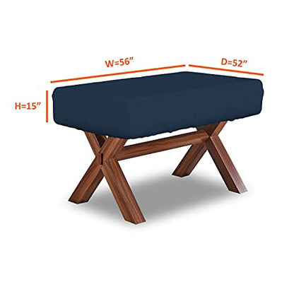 Foosball Table Cover 12 Oz Waterproof - 100% Weather Resistant Outdoor Game Table Cover with Elastic at 4 Sides (56"W x 52"D x 15"H, Blue) - color: Blue, size: 56"W x 52"D x 15"H