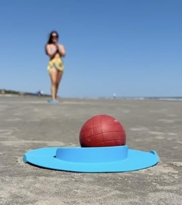 Bocce Hole™ Beach Game Rings Set – Add Cornhole-Style Scoring to Your Bocce Balls for a New Sand Game – 2 Silicone Scoring Rings & 2 Sand Scoops Included