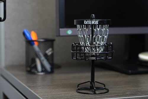 MVP Disc Sports Black Hole Micro Disc Golf Basket (6" Tall Mini Basket)