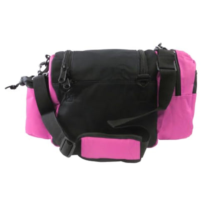Fade Crunch Disc Golf Bag – Lightweight, Durable, and Insulated Shoulder Bag for All Skill Levels - Practice Bag - Lightweight Bag for night golf - color: Flamingo Pink