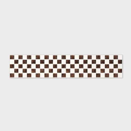 EVERGRACE Checkered Plaid Area Rug 2x10, Soft Fuzzy Faux Wool Rugs Washable Anti Slip Rugs Long Runner Carpet for Entryway Bedroom Living Room Hallway Kitchen Dining Room and Laundry, Dark Brown - color: Dark Brown, size: 2' x 10' (Runner)