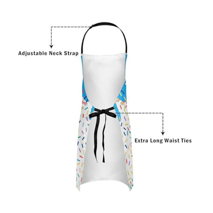 Manfei Baseball Ice Cream Kids Kitchen Apron - color: Blue