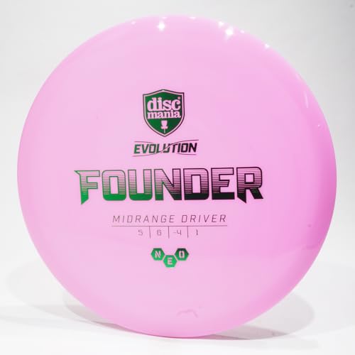 Discmania Neo Founder Disc Golf Midrange Disc, Pick Color/Weight [May Vary from Image] - color: Pink, size: 175-176 grams