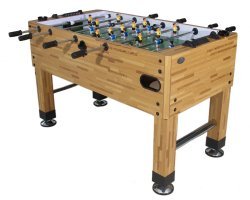 Premium Foosball Table in Butcher Block with Both 1 & 3 Man Goalie
