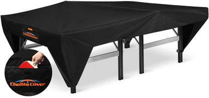 Ping Pong Table Cover, Outdoor/Indoor Premium Durability Oxford Fabric Ping Pong Table Cover, All Weather Resistant Table Tennis Cover - style: Flat - Outdoor
