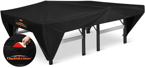 Ping Pong Table Cover, Outdoor/Indoor Premium Durability Oxford Fabric Ping Pong Table Cover, All Weather Resistant Table Tennis Cover - style: Flat - Outdoor