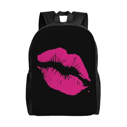 Kiss Lips Front Backpacks For Men Women Book Bag Travel Hiking Camping Work Lightweight - color: Ye20