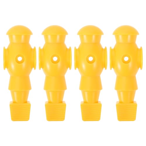 VANZACK 4pcs Foosball Men Soccer Player Set Foosball Players Plastic Replacement Parts for Football Table Fun Game Toys Yellow