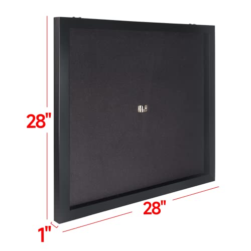 GSE Games & Sports Expert Dart Backboard with Wood Frame and Felt. Wall Protector for Dart Board Surround - color: Black