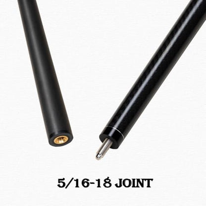 Carbon Fiber Short Pool Cue,32"/36"/42"/48" Low Deflection Kids Pool Cue,Professional Carbon Fiber Billiard Cue Shaft 5/16×18 - color: 42",12.5mm Tip
