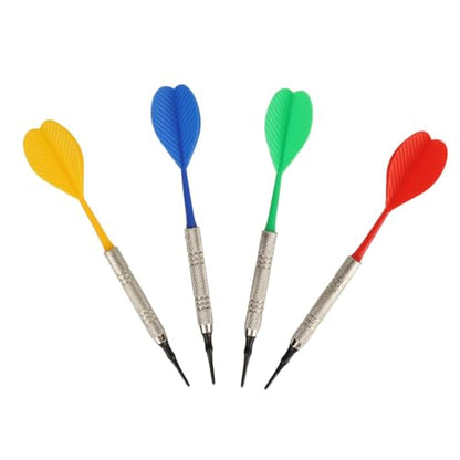 RiToEasysports Soft Tip Dartboard, Professional Plastic Dart Set for All Levels 12 Piece Complete for Home Bar Recreation Beginners and Experts
