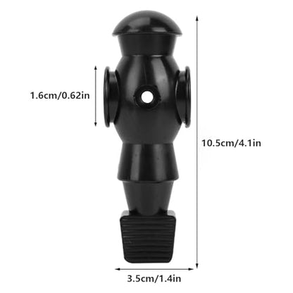 2Pcs Foosball Replacement Players, 4.1 x 1.4in Table Soccer Men Player Replacement, Plastic Soccer Player Part with 0.62in Hole for 0.6in Operating Rod Table Football Games, Black