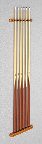 Viper by GLD Products Fat Cat Oak 6 Cue 2-Piece Wall Cue Rack
