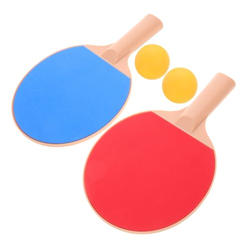 Generic Outdoor Table Tennis Set with Plastic Elastic Paddles and Bright Balls Ergonomic Grip for Comfortable Control Pong Equipment for Outdoor Games and Competitions