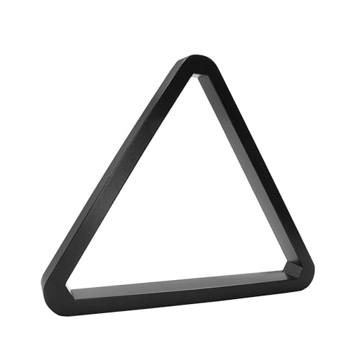 GSE Games & Sports Expert Deluxe Heavy Duty Solid Wood Billiard 8-Ball Triangle / 9-Ball Diamond Pool Ball Racks for 2-1/4" Pool Balls, Billiards Accessories - color: Black, style: 8-Ball Triangle Rack